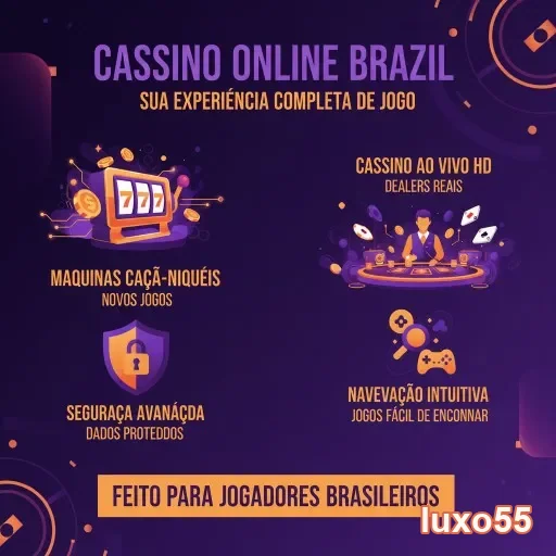 Interface do luxo55 apresentando serviços de cassino online.