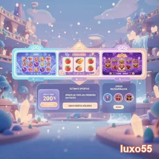 luxo55 exibe slots variados com gráficos coloridos e modernos.