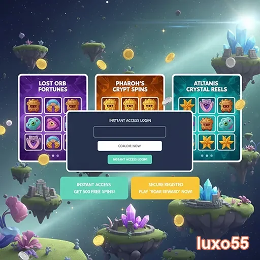 Tela de login do luxo55 para jogos VIP exclusivos.