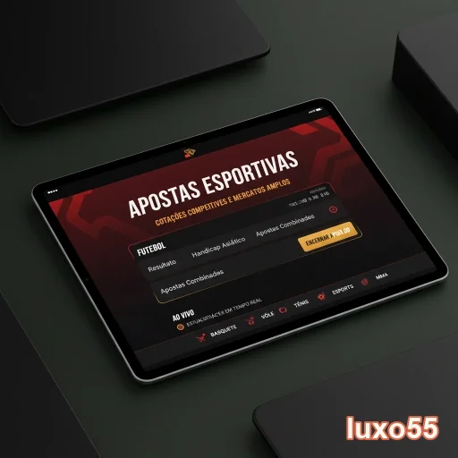 Aplicativo luxo55 exibindo opções de apostas esportivas rápidas.