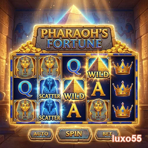Tela do jogo Pharaoh's Fortune disponível no luxo55.