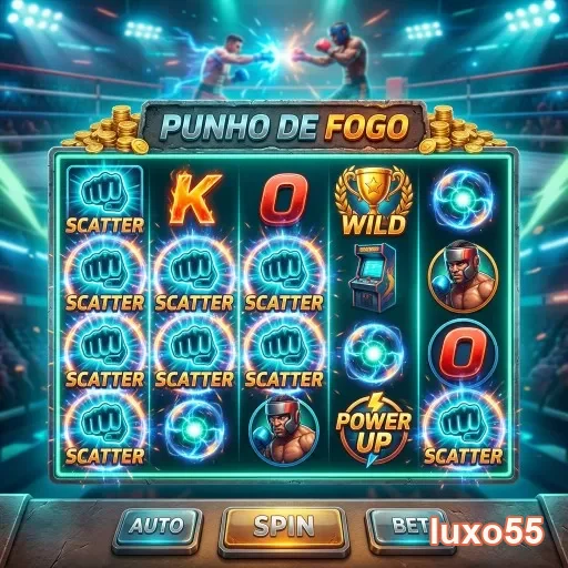 jogo Punho de Fogo no aplicativo luxo55 em ação.