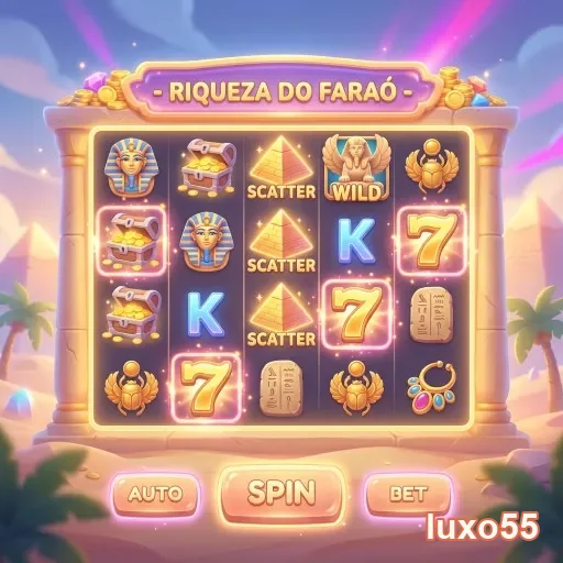 Imagem do jogo Riqueza do Faraó no site luxo55.