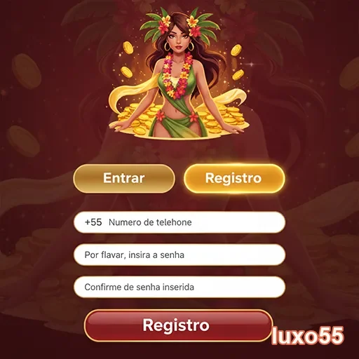 Tela de login do aplicativo luxo55 para acesso rápido.